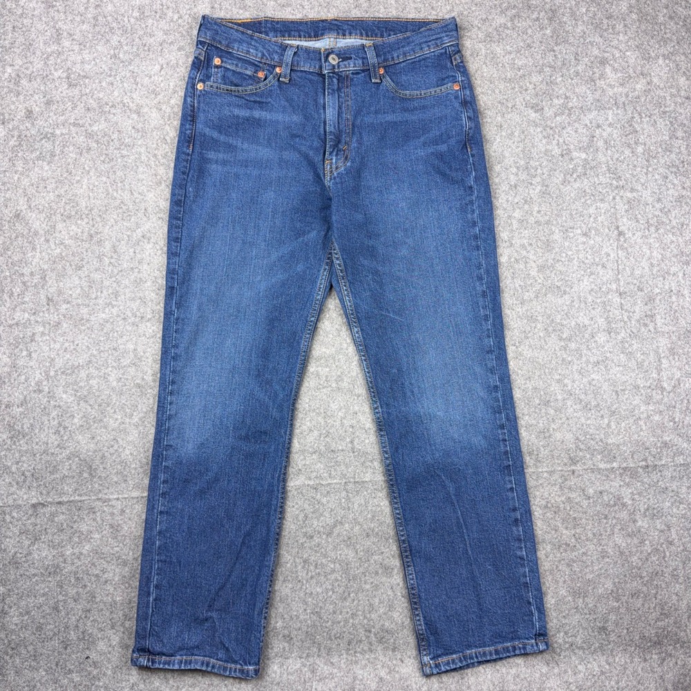 Levi's Jeans Men 33x30 Blue 514 Straight Leg Stretch Lyocell Blend Denim Classic